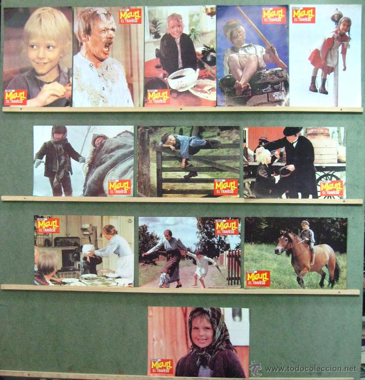 Cine: VM75 MIGUEL EL TRAVIESO JAN OHLSSON SERIES TV SET COMPLETO 12 FOTOCROMOS ORIGINAL ESTRENO