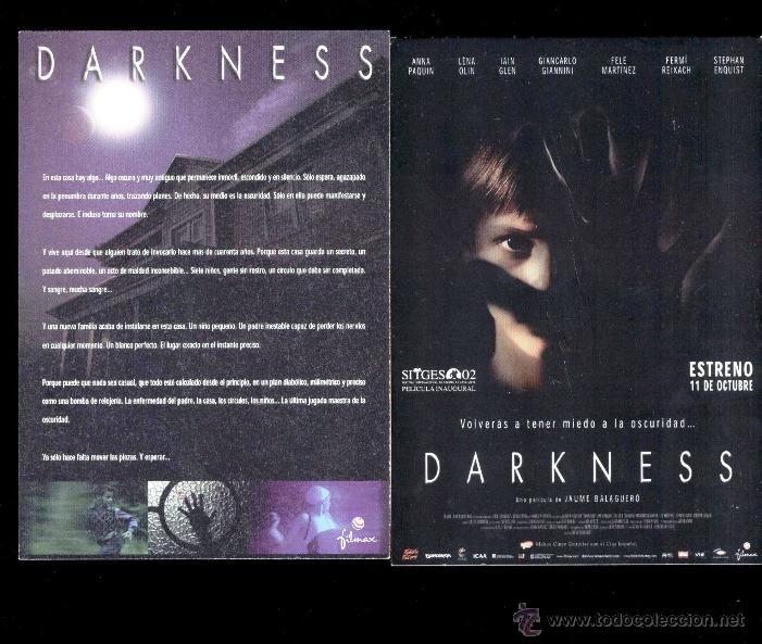 Cine: Postalfree pel&iacute;cula catalana ** DARKNESS ** (PELICULA INAUGURAL CINE SITGES 2002)