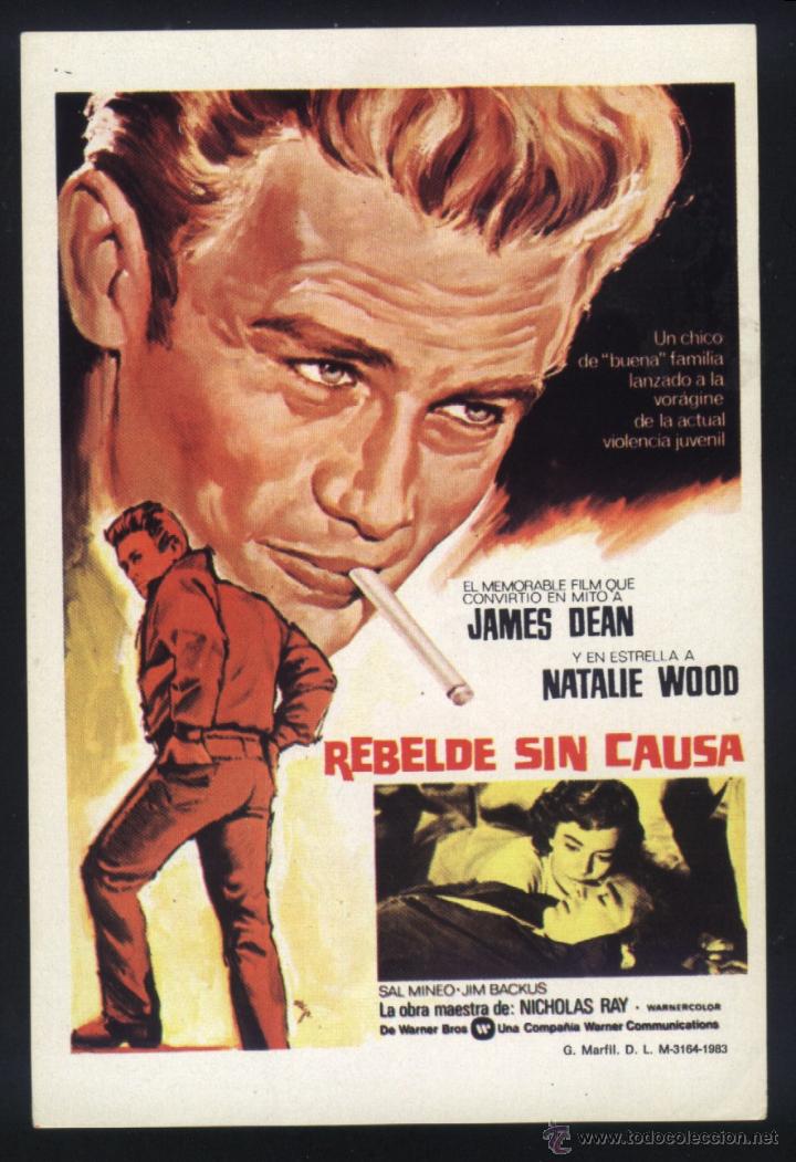 Cine: Q-04930- REBELDE SIN CAUSA (Rebel Without a Cause) (GRAFICAS MARFIL 1983) James Dean