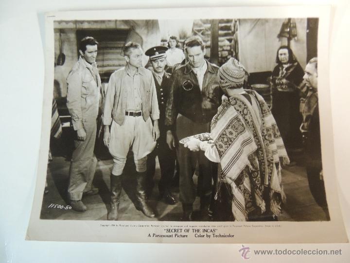 Cine: el sereto de los incas charlton heston - foto original b/n - paramount pictures
