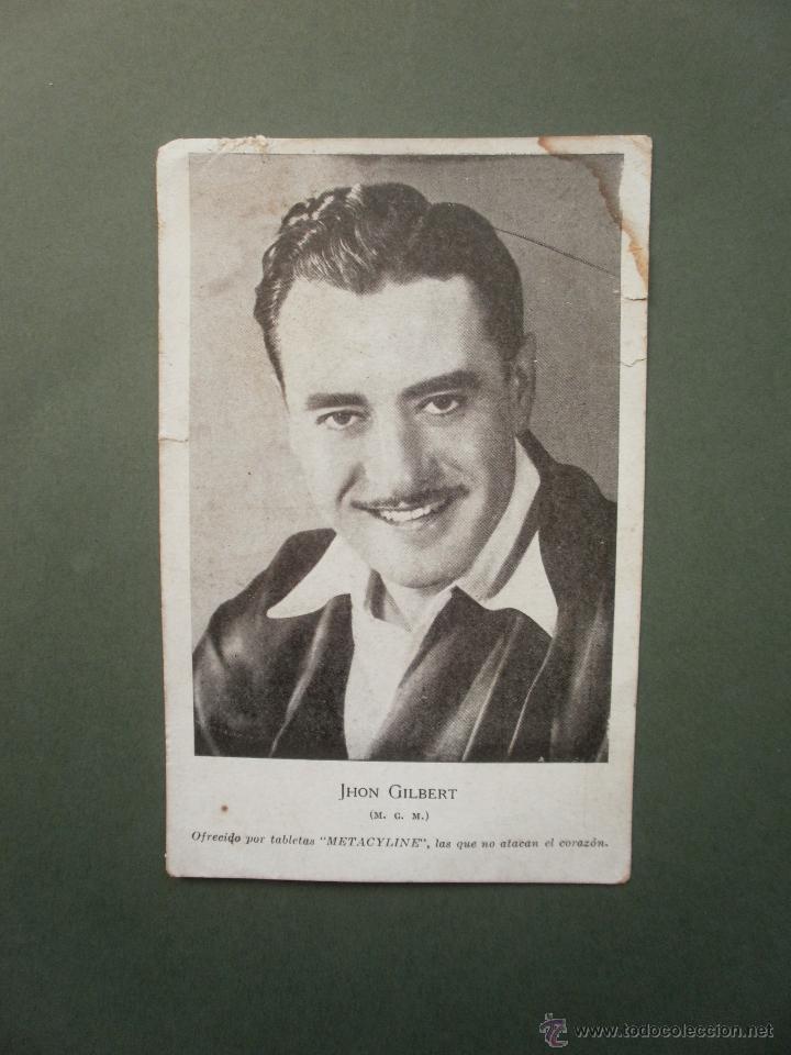 Kino: FOTOGRAMA FOTO CINE ACTOR JHON GILBERT TABLETAS METACYLINE TARJETA POSTAL