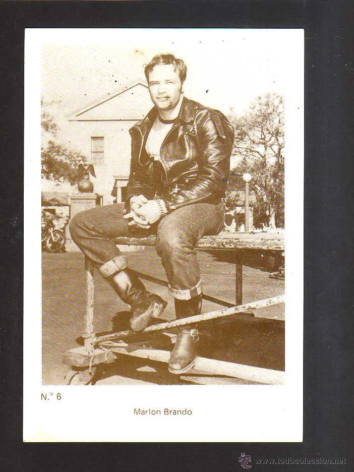 Cine: Antigua postal de Cine. Marlon Brando . No usada.