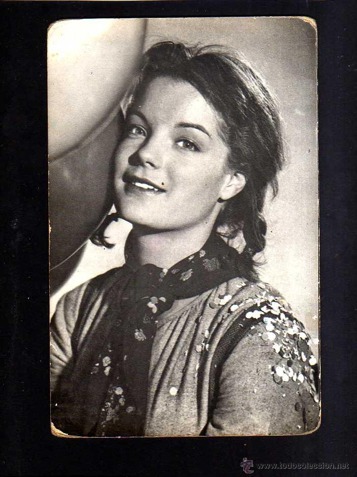 Cine: Romy Schneider. Postal actriz de Cine. No usada.
