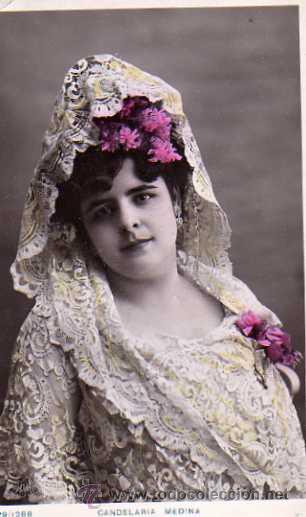Cinema: Candelaria Medina artista, cupletista. Madrid Postal. Sin circular.