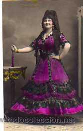 Cinema: Postal fotogr&aacute;fica Carmen Flores. Fot&oacute;grafo Esplugas Barcelona. Sin circular. coloreada