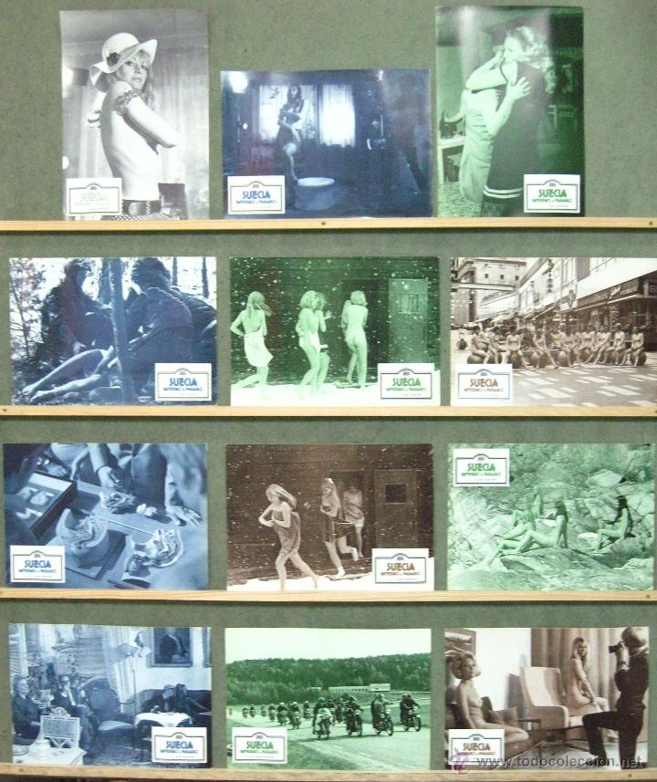 Cine: VQ43 SUECIA INFIERNO Y PARAISO LUIGI SCATTINI SET COMPLETO DE 12 FOTOCROMOS ORIGINAL ESTRENO