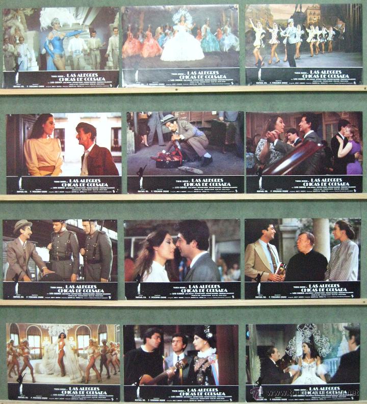 Kino: VQ71 LAS ALEGRES CHICAS DE COLSADA RAFAEL GIL TANIA DORIS SET COMPLETO 12 FOTOCROMOS ORIG ESTRENO
