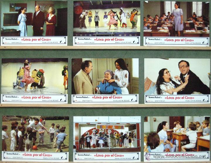 Kino: VQ91 LOCA POR EL CIRCO TERESA RABAL SET 15 FOTOCROMOS ORIGINAL ESTRENO