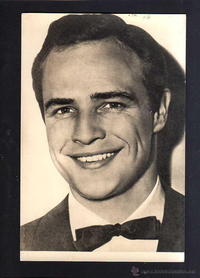 Cine: Antigua postal actor . Marlona Brando. No usada.
