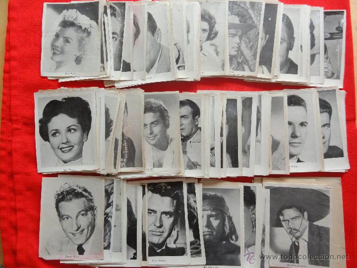 Kino: 221 cromos artistas de cine coleccion con pelicula director e interpretes en reverso, 11 x 8,5 cm