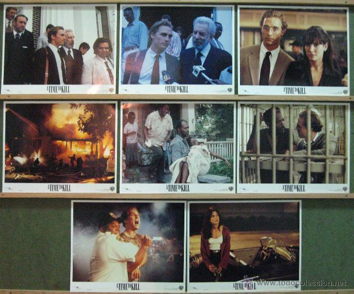 Kino: VW50 TIEMPO DE MATAR SANDRA BULLOCK MATTHEW MACCONAUGHEY SPACEY SET 8 FOTOCROMOS ORIGINAL AMERICANO