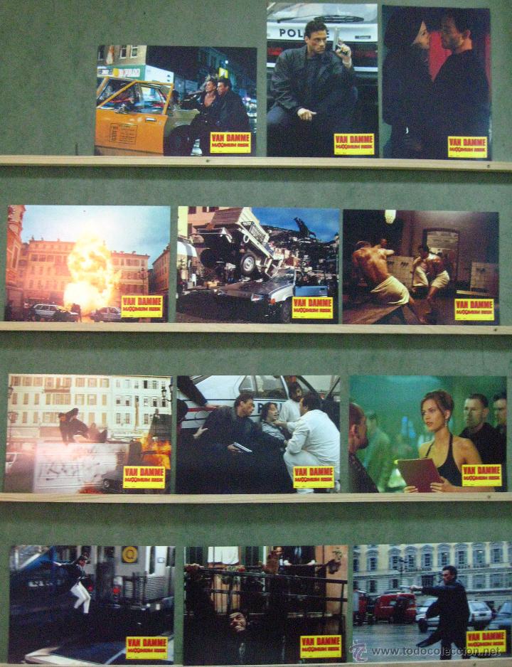 Kino: VW53 AL LIMITE DEL RIESGO JEAN-CLAUDE VAN DAMME NATASHA HENSTRIDGE SET 12 FOTOCROMOS ORIGINAL ALEMAN