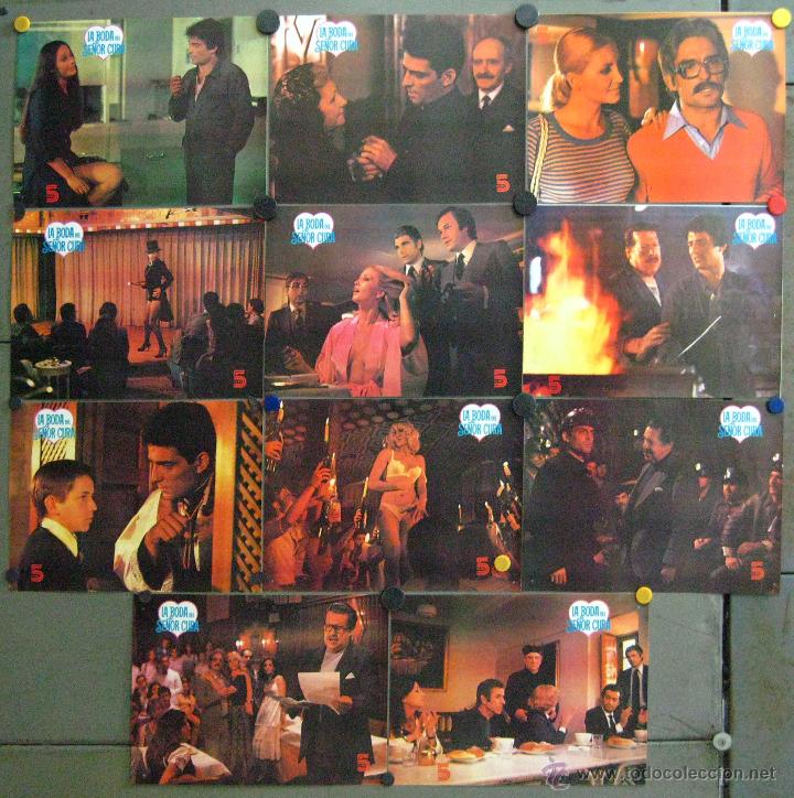 Cinema: VW90 LA BODA DEL SE&Ntilde;OR CURA PEPE SANCHO JUAN LUIS GALIARDO SET 11 FOTOCROMOS ORIG ESTRENO