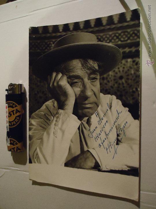 Kino: fotografia original firmada y dedicada del actor miguel ligero 18,5 x 12,5