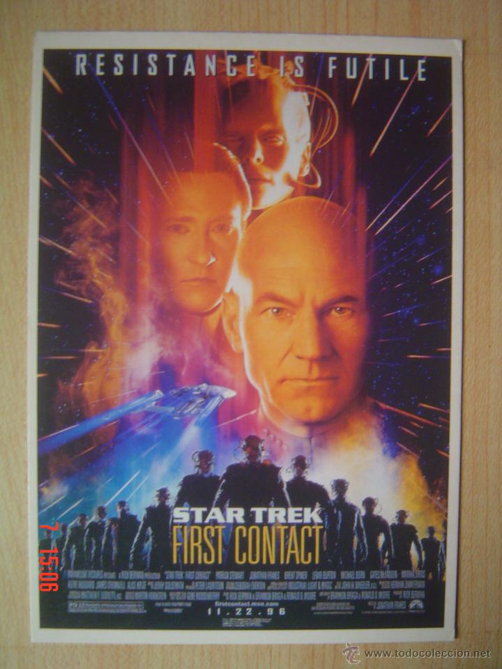 Cine: POSTAL DE LA PEL&Iacute;CULA STAR TREK, FIRST CONTACT - PATRICK STEWART.- N&ordm; 26 CINEMASCOPE COLLECTION