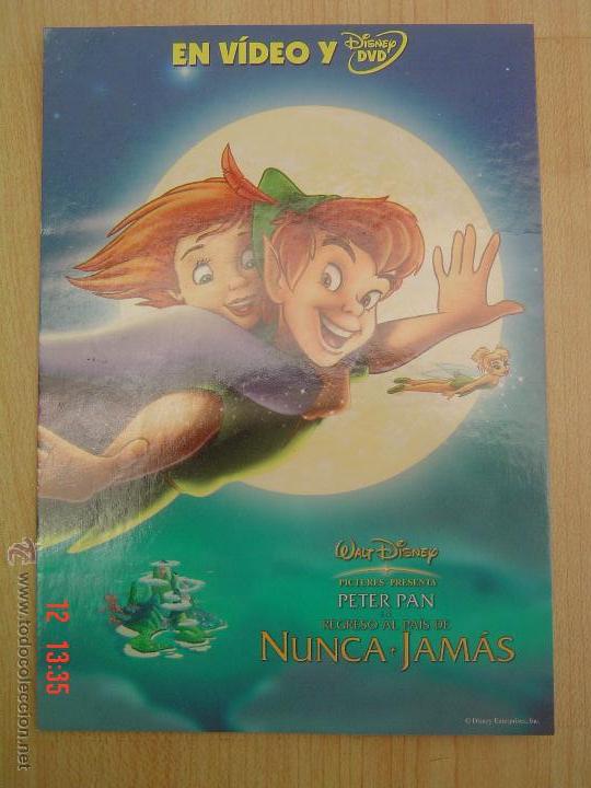 Cine: POSTAL DE LA PEL&Iacute;CULA PETER PAN EN REGRESO AL PAIS DE NUNCA JAM&Aacute;S - WALT DISNEY