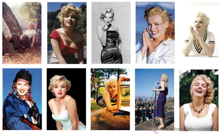 Cine: POSTALES DE MARILYN MONROE LOTE DE 10-1