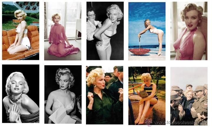Cine: POSTALES DE MARILYN MONROE LOTE DE 10-4