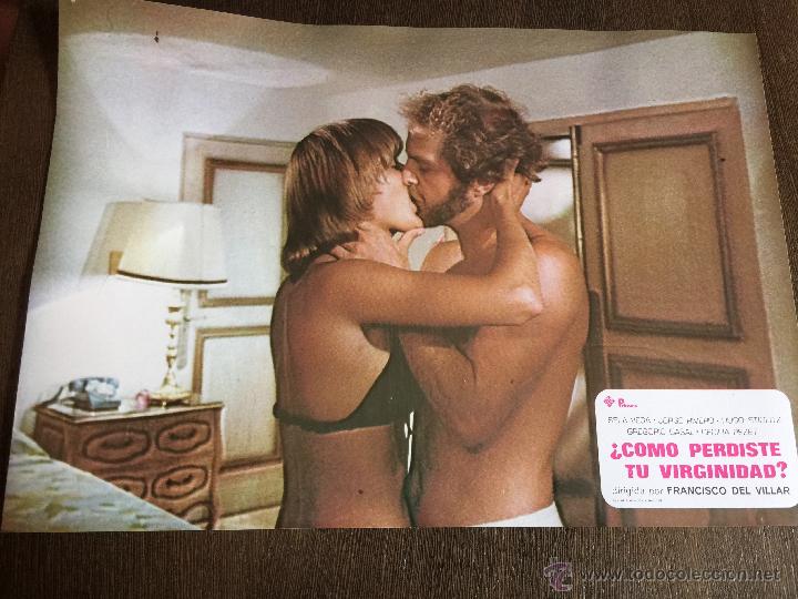 Cine: Antiguo fotocromo, de la pelicula COMO PERDISTE TU VIRGINIDAD?. Isela Vega, Jorge Rivero,...