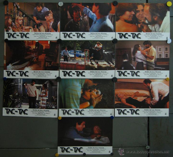 Kino: WB26 TAC TAC LUIS ALCORIZA BEATRIZ ELORRIETA HECTOR ALTERIO SET 10 FOTOCROMOS ORIGINAL ESTRENO