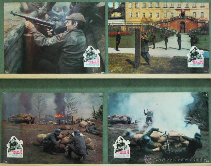 Kino: WB20 EL PUENTE DE REMAGEN GEORGE SEGAL ROBERT VAUGHN 2&ordf; GUERRA MUNDIAL SET 4 FOTOCROMOS ORIG ESTRENO