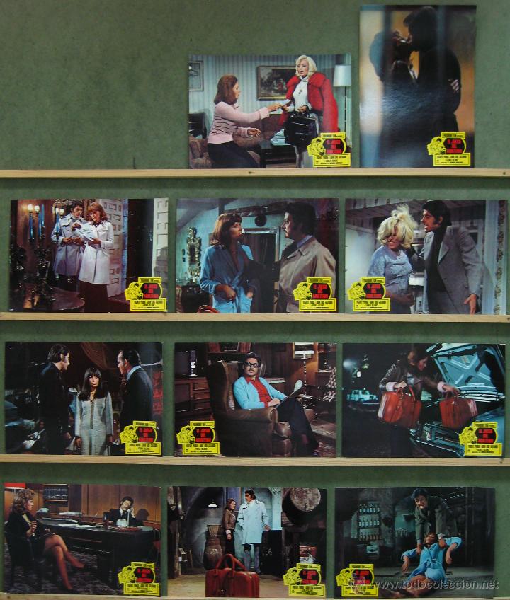 Cine: WB18 EL JUEGO DEL ADULTERIO VICENTE PARRA JUAN LUIS GALIARDO SET 11 FOTOCROMOS ORIGINAL ESTRENO