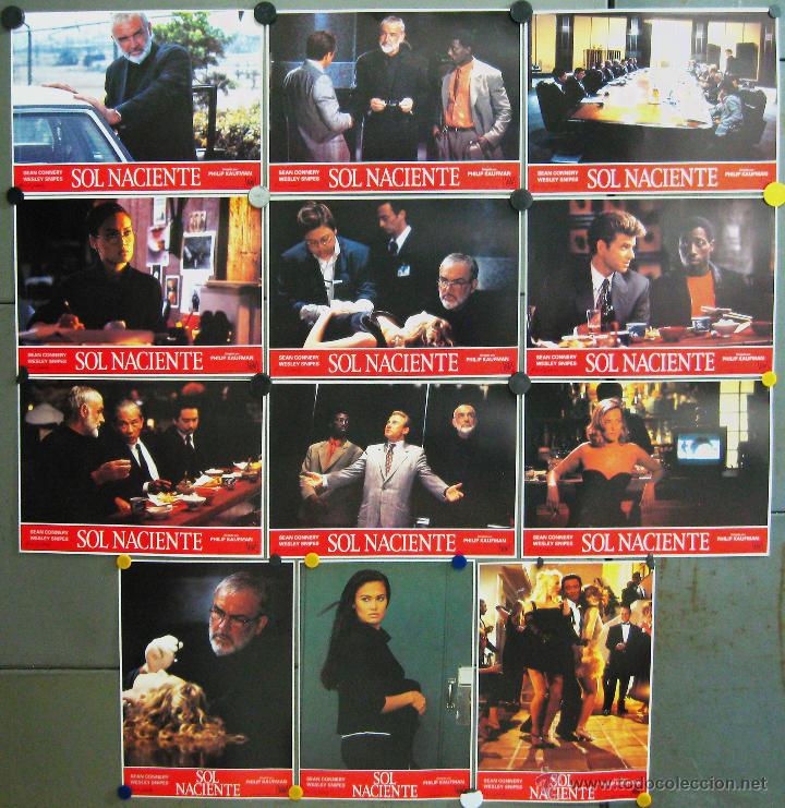 Kino: WB35 SOL NACIENTE SEAN CONNERY WESLEY SNIPES SET COMPLETO 12 FOTOCROMOS ORIGINAL ESTRENO