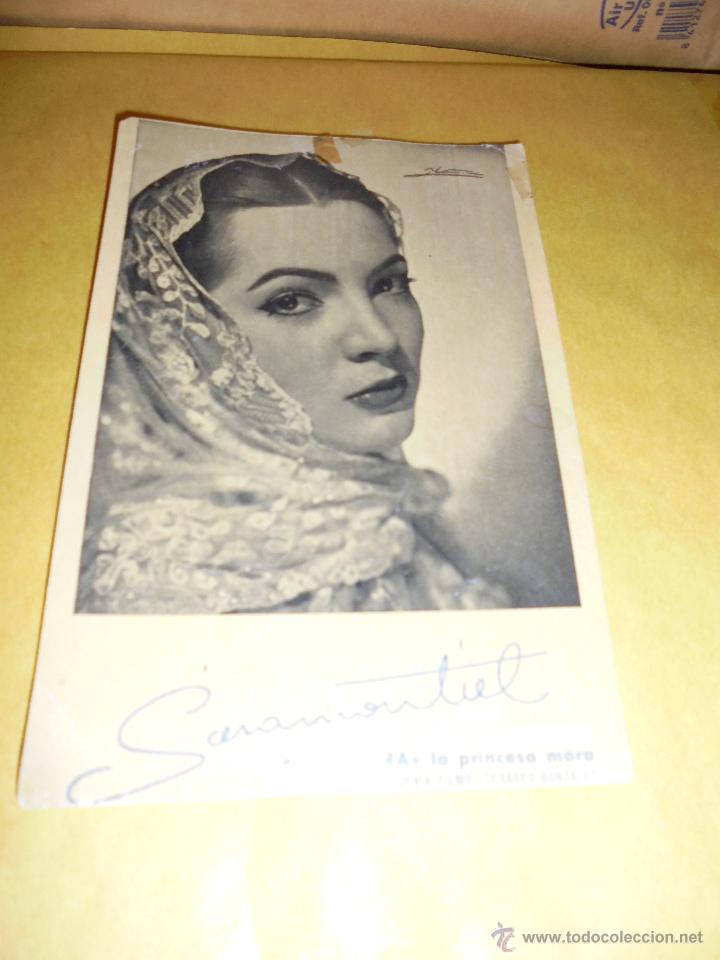 Cine: SARA MONTIEL - TARJETA PROMOCIONAL - LA PRINCESA MORA - FILMS - CESARIO GONZALEZ - 15X10 CM.