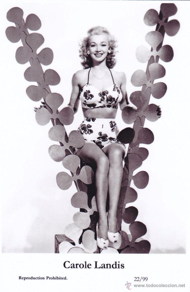 Cine: CAROLE LANDIS - Film star Pin Up - Publisher Swiftsure Postcards 2000
