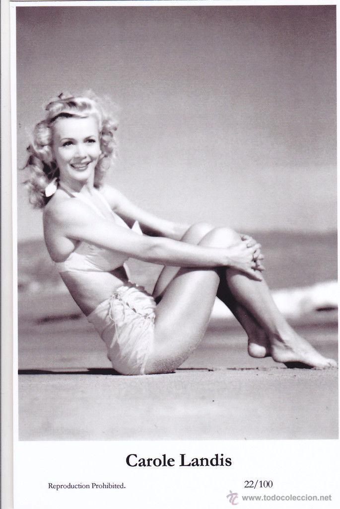 Cine: CAROLE LANDIS - Film star Pin Up - Publisher Swiftsure Postcards 2000