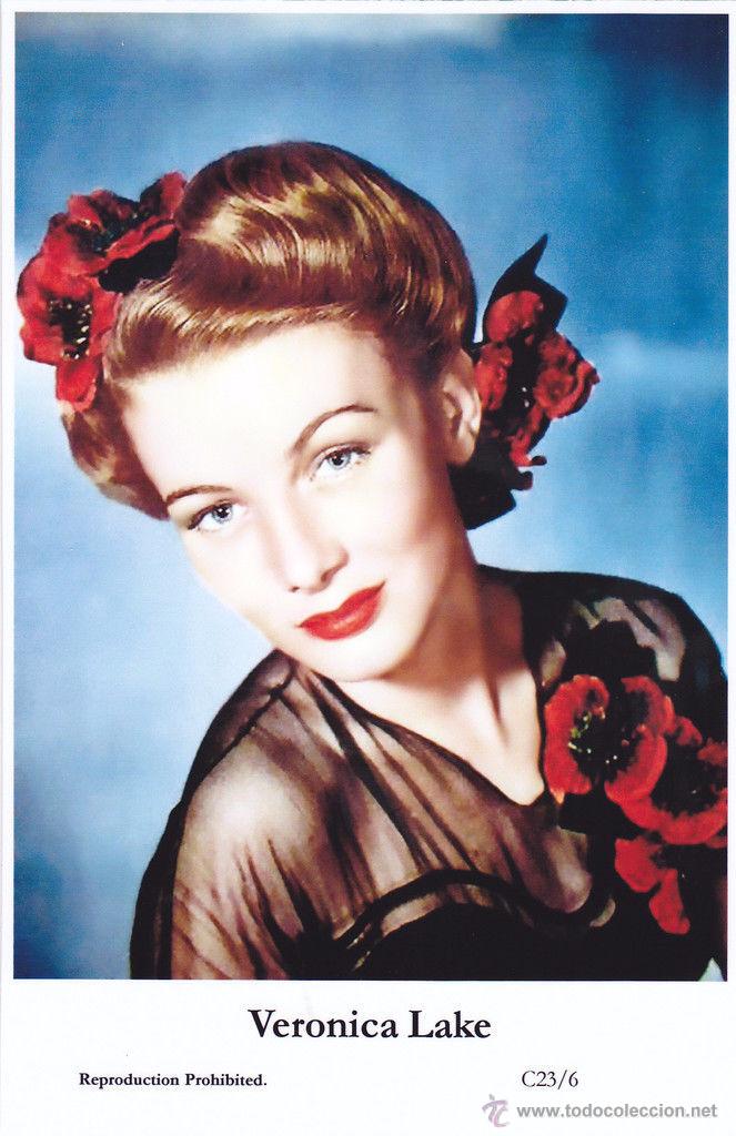 Cine: VERONICA LAKE - Film star Pin Up - Publisher Swiftsure Postcards 2000