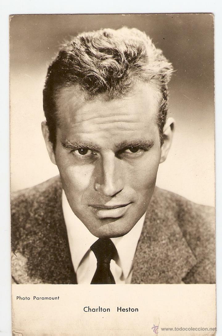 Cine: POSTAL - CHARLTON HESTON - PROTAGONISTA DE LA PEL&Iacute;CULA: LOS DIEZ MANDAMIENTOS