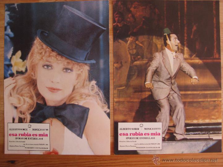 Cine: ESA RUBIA ES MIA - LOTE DE 9 FOTOCROMOS, LOBBY CARDS.