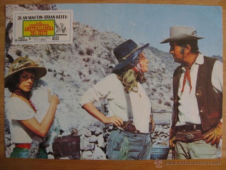Cine: LA PRIMERA AMETRALLADORA DEL OESTE - LOTE DE 7 FOTOCROMOS, LOBBY CARDS.