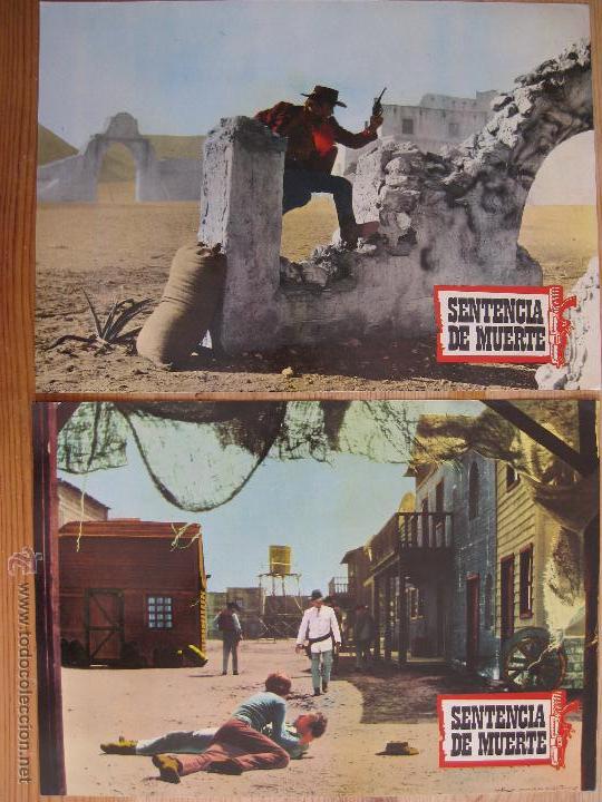 Cine: SENTENCIA DE MUERTE - LOTE DE 4 FOTOCROMOS, LOBBY CARDS.