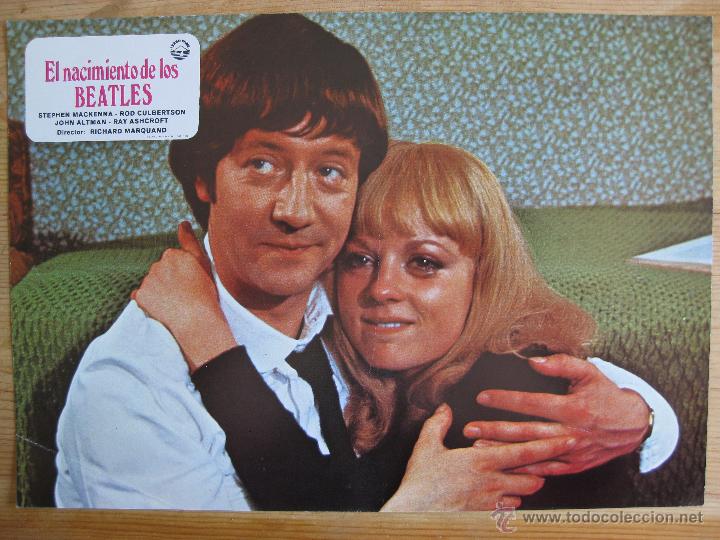 Cine: EL NACIMIENTO DE LOS BEATLES - LOTE DE 5 FOTOCROMOS, LOBBY CARDS.
