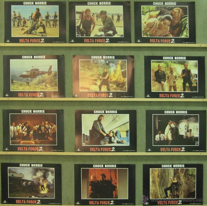Cine: WE54 DELTA FORCE 2 CHUCK NORRIS THE COLOMBIAN CONNECTION SET COMPLETO 12 FOTOCROMOS ORIGINAL ESTRENO