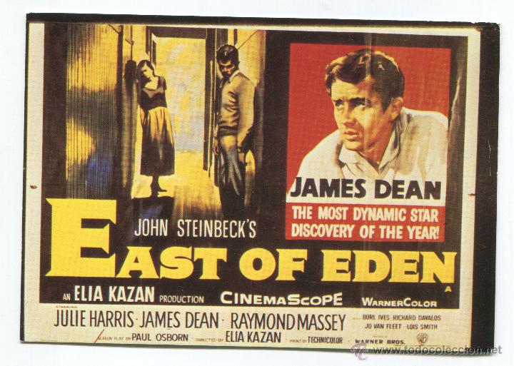 Cine: JAMES DEAN  POSTAL ORIGINAL AL ESTE DEL EDEN