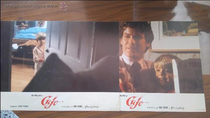 Cine: 2 FOTOCROMOS DE LA PEL&Iacute;CULA CUJO. BASADA EN LIBRO DE S. KING. ORIGINALES