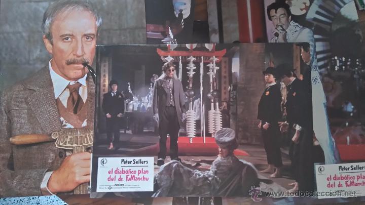 Cinema: 7 FOTOCROMOS DE LA PEL&Iacute;CULA EL DIABOLICO PLAN DE DR. FU MANCHU. PETER SELLERS.
