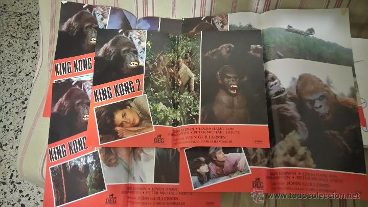 Cine: 6 FOTOCROMOS O FOTOGRAMAS DE KING KONG 2. DOBLE TAMA&Ntilde;O