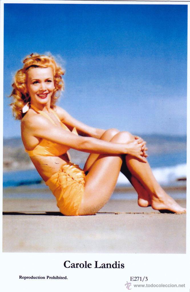 Cine: CAROLE LANDIS - Film star Pin Up - Publisher Swiftsure Postcards 2000