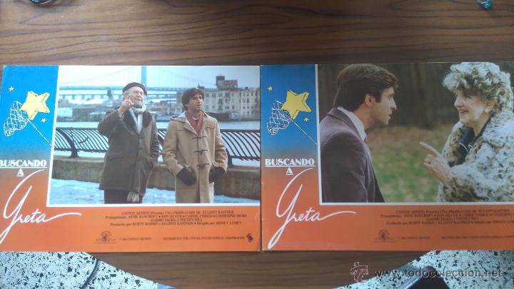 Cinema: BUSCANDO A GRETA. 2 FOTOCROMOS O FOTOGRAMAS. PERFECTO ESTADO