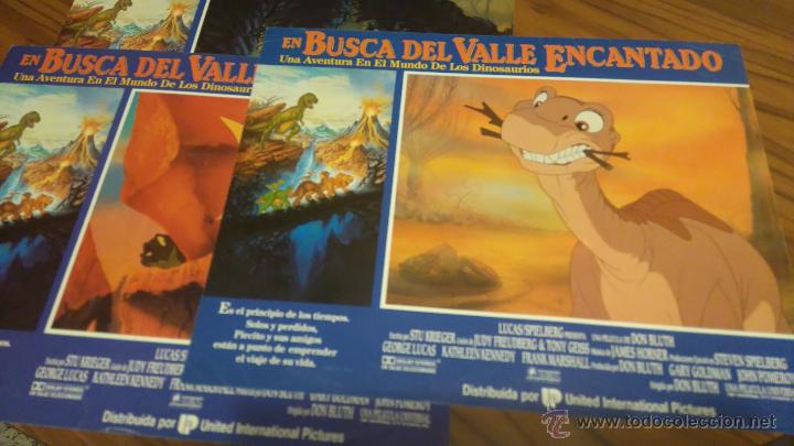 Cinema: EN BUSCA DEL VALLE ENCANTADO. 3 FOTOCROMOS O FOTOGRAMAS.
