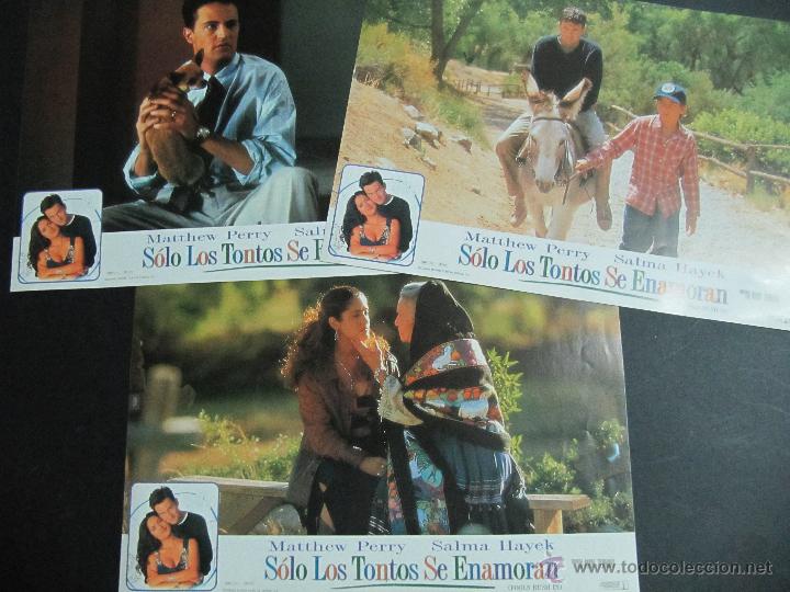Cine: solo los tontos se enamoran. 3 fotocromos o fotogramas.