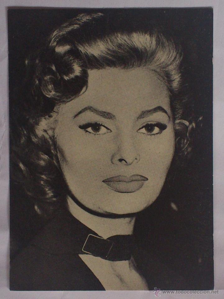 Cine: TARJETAS FLORITA N&ordm; 72, SOFIA LOREN, OBSEQUIO DE LA REVISTA FLORITA