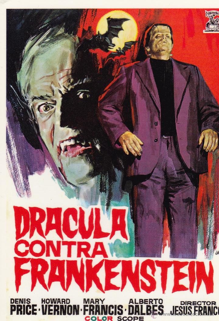 Cine: postal dracula contra frankenstein