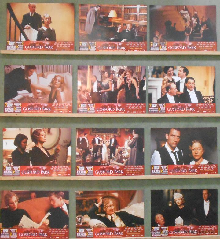 Cine: WG35 GOSFORD PARK ROBERT ALTMAN SET COMPLETO 12 FOTOCROMOS ORIGINAL ESTRENO