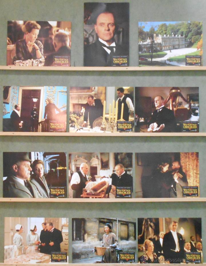 Cine: WG54 LO QUE QUEDA DEL DIA ANTHONY HOPKINS EMMA THOMPSON SET 12 FOTOCROMOS ORIGINAL ALEMAN