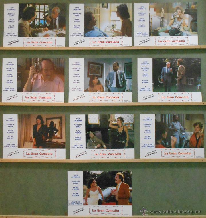 Cine: WI76 LA GRAN COMEDIA LUIS ESCOBAR ROSALIA DANS SET COMPLETO 10 FOTOCROMOS ORIGINAL ESTRENO